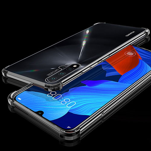 Ultra-thin Transparent TPU Soft Case Cover H01 for Huawei Nova 5 Black