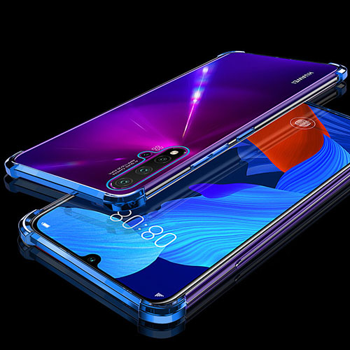 Ultra-thin Transparent TPU Soft Case Cover H01 for Huawei Nova 5 Blue