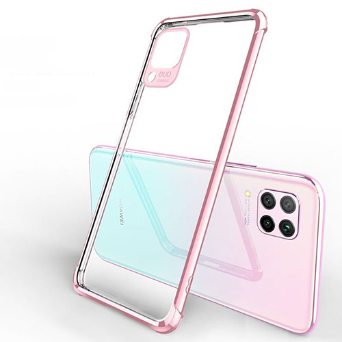 Ultra-thin Transparent TPU Soft Case Cover H01 for Huawei P40 Lite Rose Gold