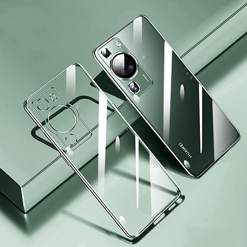 Ultra-thin Transparent TPU Soft Case Cover H01 for Huawei P60 Pro Green