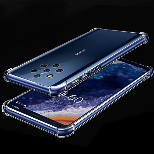 Ultra-thin Transparent TPU Soft Case Cover H01 for Nokia 9 PureView Clear