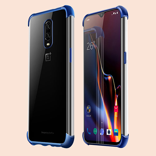 Ultra-thin Transparent TPU Soft Case Cover H01 for OnePlus 6T Blue