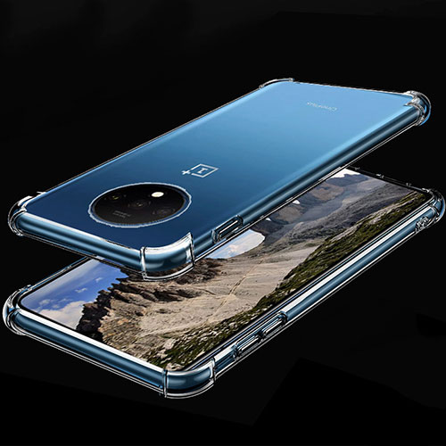 Ultra-thin Transparent TPU Soft Case Cover H01 for OnePlus 7T Clear