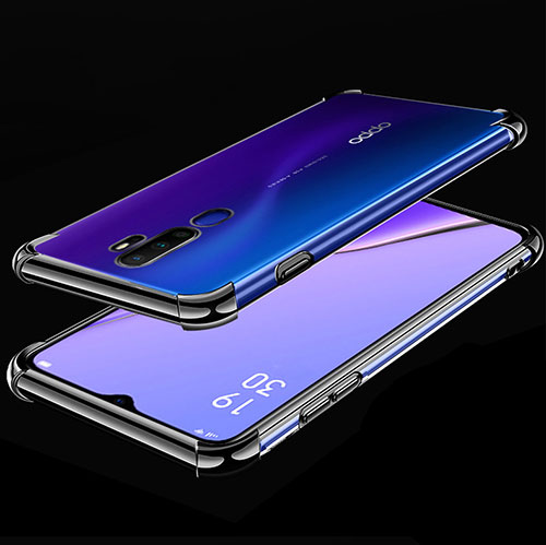 Ultra-thin Transparent TPU Soft Case Cover H01 for Oppo A11 Black