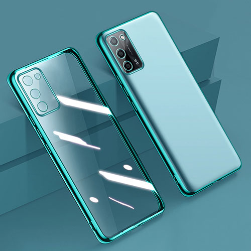 Ultra-thin Transparent TPU Soft Case Cover H01 for Oppo A53s 5G Green