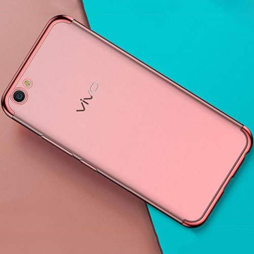 Ultra-thin Transparent TPU Soft Case Cover H01 for Oppo A71 Rose Gold