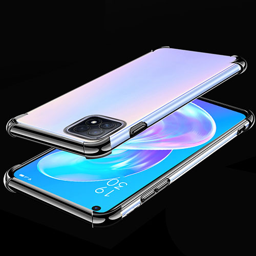 Ultra-thin Transparent TPU Soft Case Cover H01 for Oppo A73 5G Black