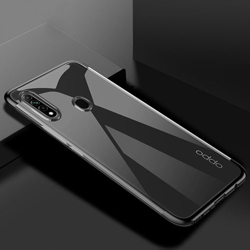 Ultra-thin Transparent TPU Soft Case Cover H01 for Oppo A8 Black