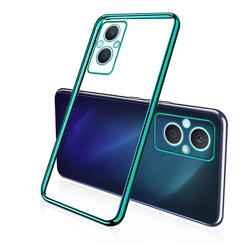 Ultra-thin Transparent TPU Soft Case Cover H01 for Oppo A96 5G Green