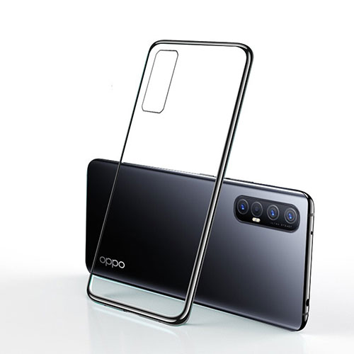 Ultra-thin Transparent TPU Soft Case Cover H01 for Oppo Reno3 Pro Black