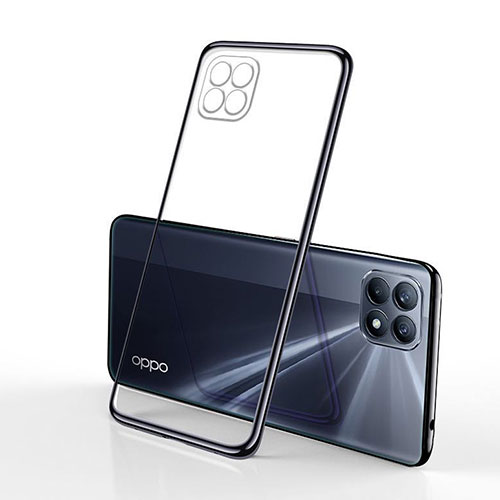 Ultra-thin Transparent TPU Soft Case Cover H01 for Oppo Reno4 SE 5G Black
