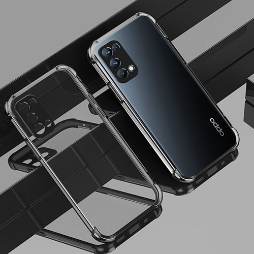 Ultra-thin Transparent TPU Soft Case Cover H01 for Oppo Reno5 Pro 5G Black