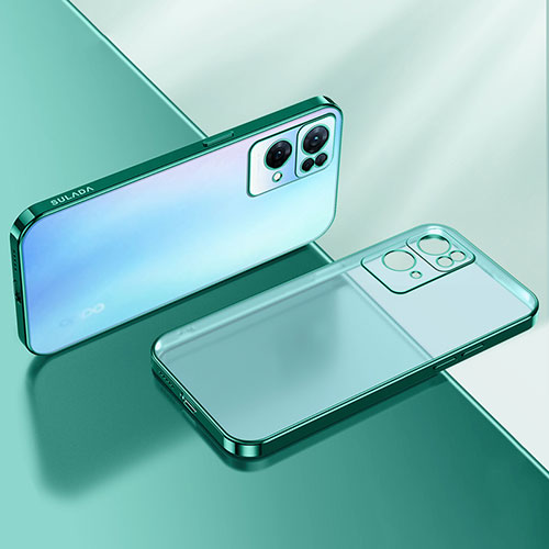 Ultra-thin Transparent TPU Soft Case Cover H01 for Oppo Reno7 Pro 5G Green