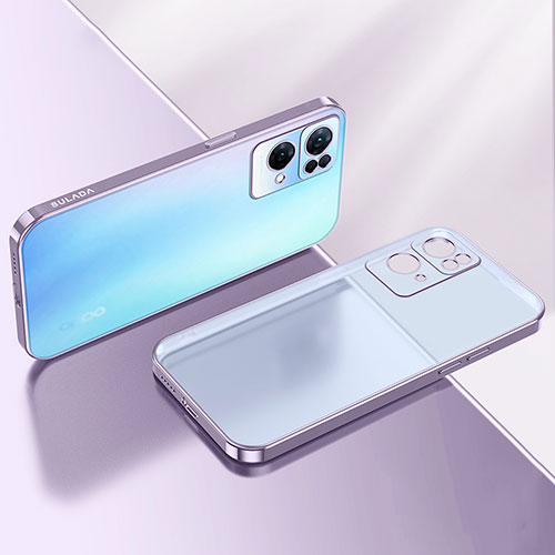 Ultra-thin Transparent TPU Soft Case Cover H01 for Oppo Reno7 Pro 5G Purple