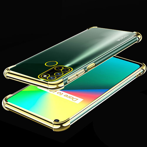 Ultra-thin Transparent TPU Soft Case Cover H01 for Realme 7i Gold