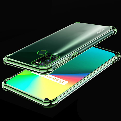 Ultra-thin Transparent TPU Soft Case Cover H01 for Realme 7i Green