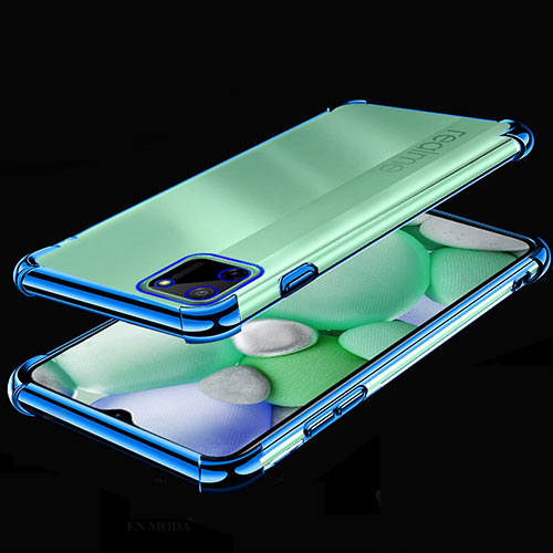 Ultra-thin Transparent TPU Soft Case Cover H01 for Realme C11 Blue