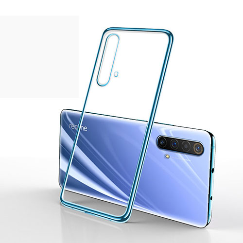 Ultra-thin Transparent TPU Soft Case Cover H01 for Realme X3 SuperZoom Blue
