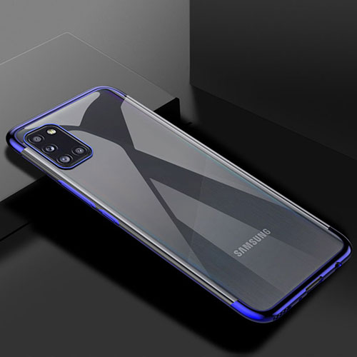 Ultra-thin Transparent TPU Soft Case Cover H01 for Samsung Galaxy A31 Blue