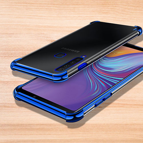 Ultra-thin Transparent TPU Soft Case Cover H01 for Samsung Galaxy A9s Blue