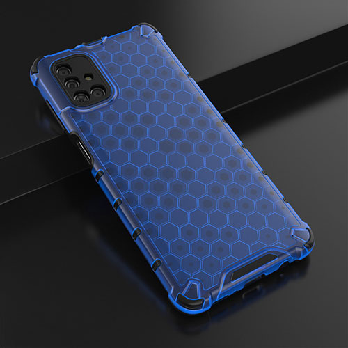 Ultra-thin Transparent TPU Soft Case Cover H01 for Samsung Galaxy M51 Blue