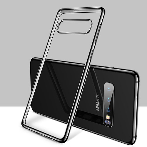 Ultra-thin Transparent TPU Soft Case Cover H01 for Samsung Galaxy S10 Plus Black