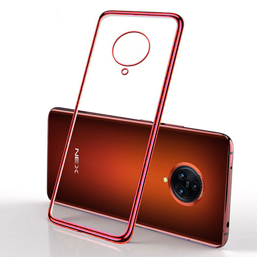 Ultra-thin Transparent TPU Soft Case Cover H01 for Vivo Nex 3 5G Red