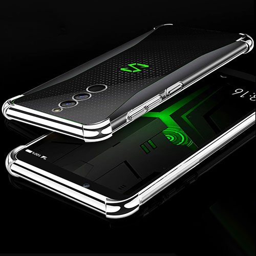 Ultra-thin Transparent TPU Soft Case Cover H01 for Xiaomi Black Shark Helo Silver