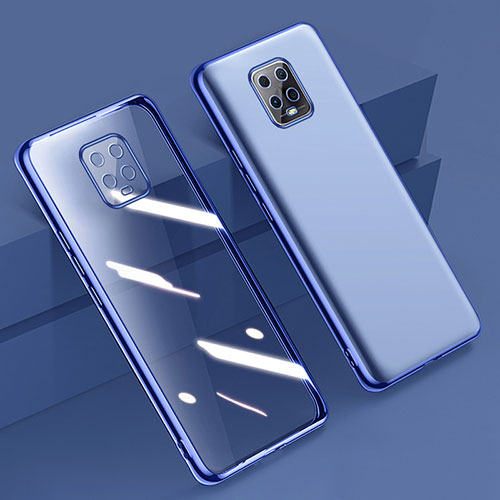 Ultra-thin Transparent TPU Soft Case Cover H01 for Xiaomi Redmi 10X 5G Blue