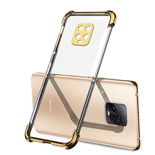 Ultra-thin Transparent TPU Soft Case Cover H01 for Xiaomi Redmi 10X Pro 5G Gold