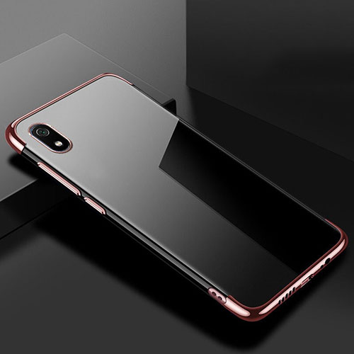 Ultra-thin Transparent TPU Soft Case Cover H01 for Xiaomi Redmi 7A Rose Gold