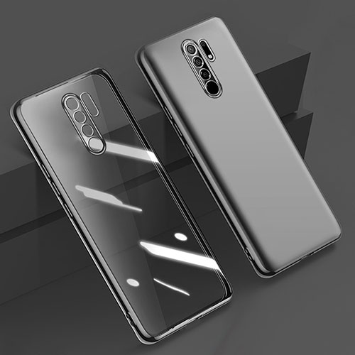 Ultra-thin Transparent TPU Soft Case Cover H01 for Xiaomi Redmi 9 Black