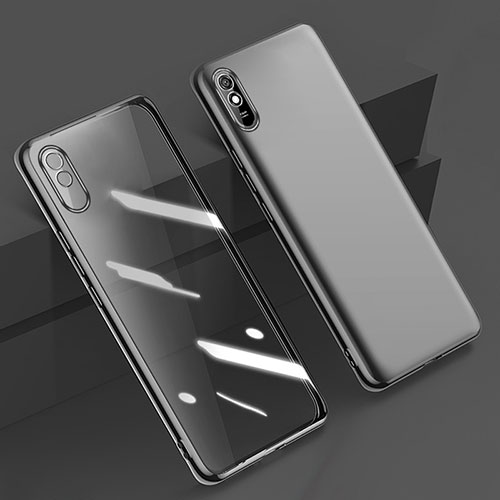 Ultra-thin Transparent TPU Soft Case Cover H01 for Xiaomi Redmi 9AT Black
