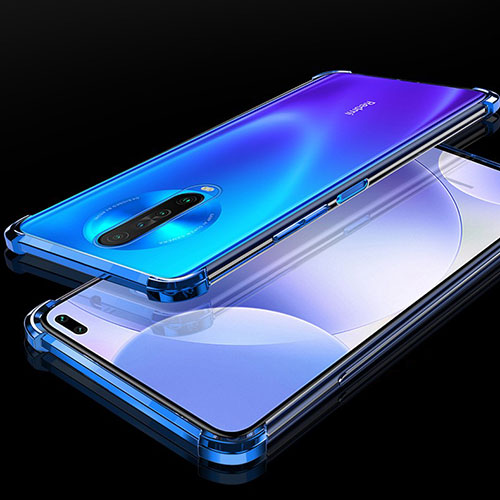 Ultra-thin Transparent TPU Soft Case Cover H01 for Xiaomi Redmi K30 5G Blue