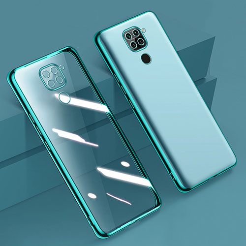 Ultra-thin Transparent TPU Soft Case Cover H01 for Xiaomi Redmi Note 9 Green