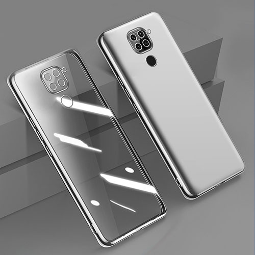 Ultra-thin Transparent TPU Soft Case Cover H01 for Xiaomi Redmi Note 9 Silver