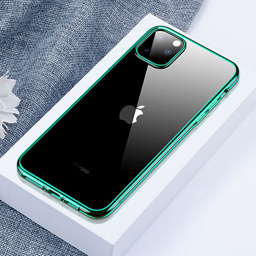 Ultra-thin Transparent TPU Soft Case Cover H02 for Apple iPhone 11 Pro Green