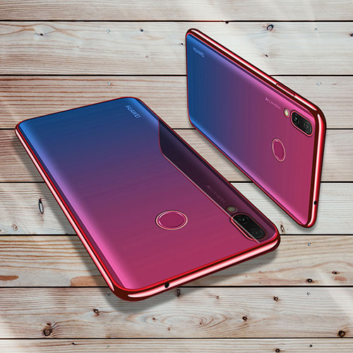 Ultra-thin Transparent TPU Soft Case Cover H02 for Huawei Enjoy 9 Plus Red