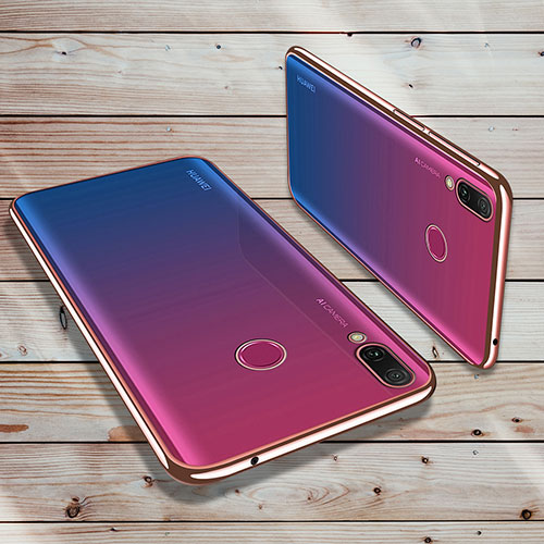 Ultra-thin Transparent TPU Soft Case Cover H02 for Huawei Enjoy 9 Plus Rose Gold