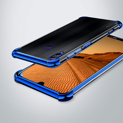 Ultra-thin Transparent TPU Soft Case Cover H02 for Huawei Honor 8X Max Blue