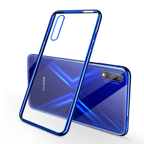 Ultra-thin Transparent TPU Soft Case Cover H02 for Huawei Honor 9X Blue