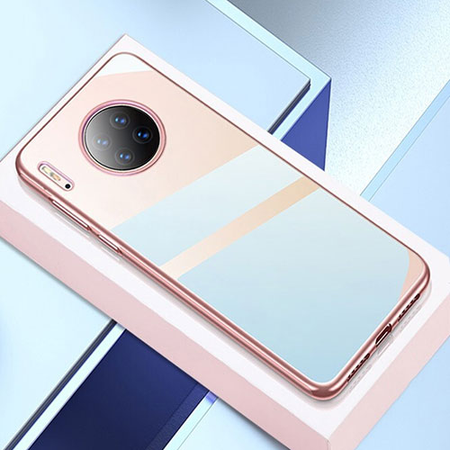 Ultra-thin Transparent TPU Soft Case Cover H02 for Huawei Mate 30 5G Rose Gold