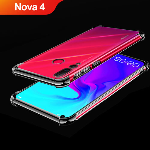 Ultra-thin Transparent TPU Soft Case Cover H02 for Huawei Nova 4 Black