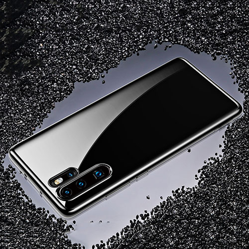 Ultra-thin Transparent TPU Soft Case Cover H02 for Huawei P30 Pro New Edition Black