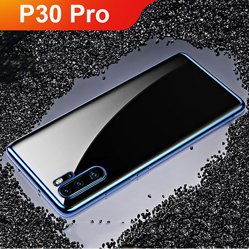 Ultra-thin Transparent TPU Soft Case Cover H02 for Huawei P30 Pro New Edition Blue