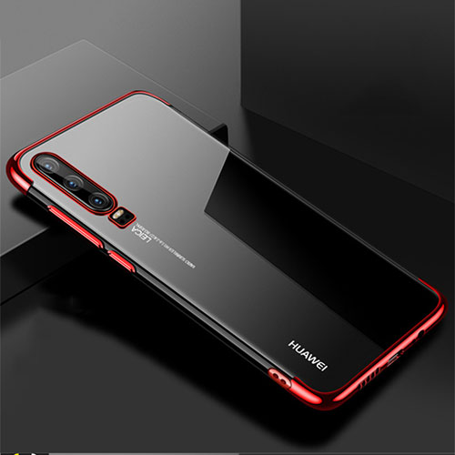 Ultra-thin Transparent TPU Soft Case Cover H02 for Huawei P30 Red
