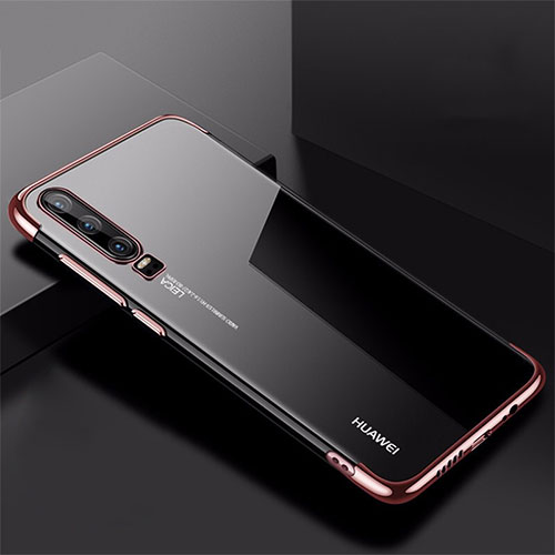 Ultra-thin Transparent TPU Soft Case Cover H02 for Huawei P30 Rose Gold