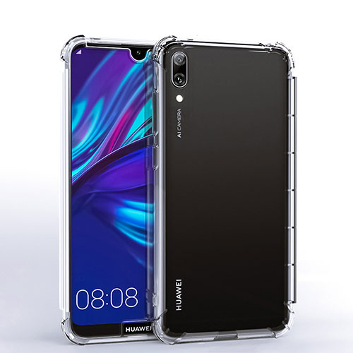 Ultra-thin Transparent TPU Soft Case Cover H02 for Huawei Y7 Prime (2019) Clear