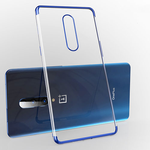 Ultra-thin Transparent TPU Soft Case Cover H02 for OnePlus 7 Pro Blue