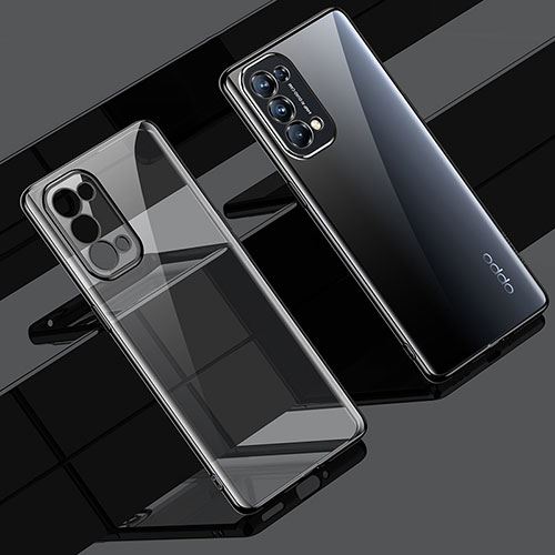 Ultra-thin Transparent TPU Soft Case Cover H02 for Oppo Find X3 Lite 5G Black